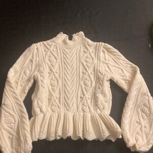 Zara Size Medium Cream Sweater